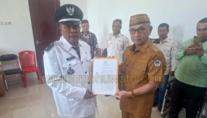 Tahir Ibura Resmi Pimpin Desa Buhu Jaya Sebagai Pj Kades