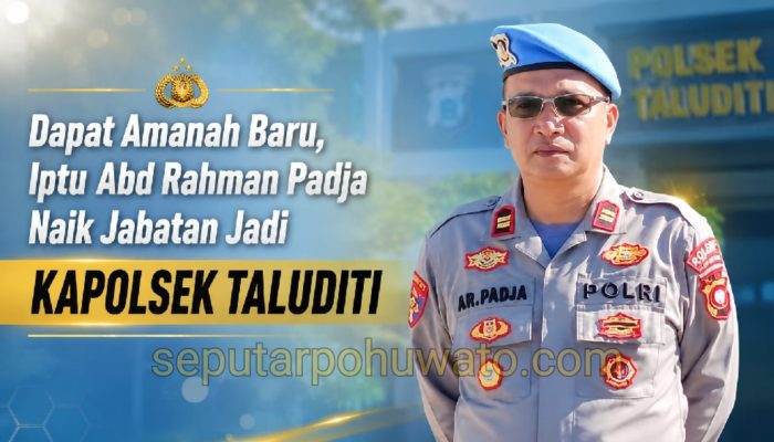 Dapat Amanah Baru, Iptu Abd Rahman Padja Naik Jabatan Jadi Kapolsek Taluditi