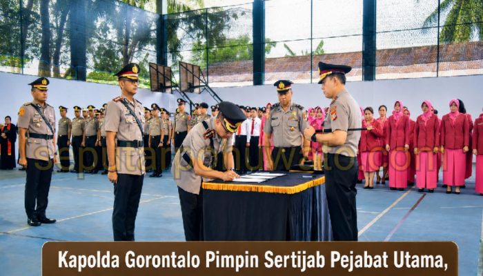 Kapolda Gorontalo Pimpin Sertijab Pejabat Utama, Ini Daftar Lengkap Perwira yang Dimutasi