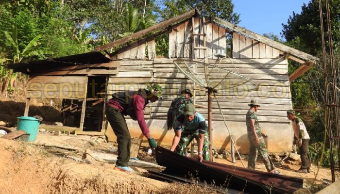 Wujud Kepedulian TNI, Kodim 1313/Pohuwato Bangun RTLH untuk Warga Taluditi Lewat Pra TMMD