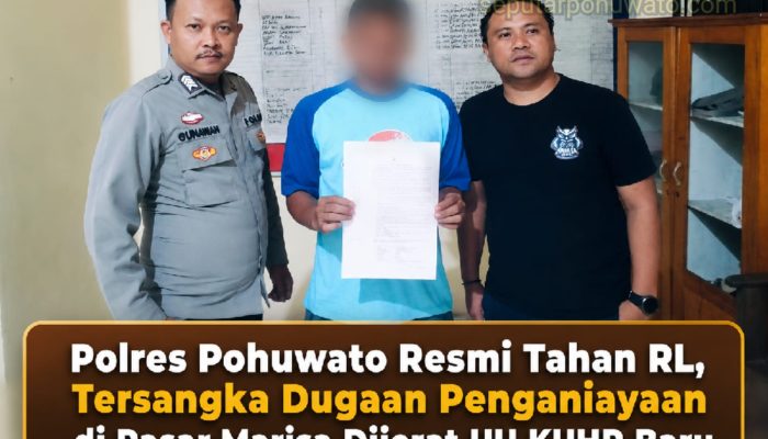 Polres Pohuwato Resmi Tahan RL, Tersangka Dugaan Penganiayaan di Pasar Marisa Dijerat UU KUHP Baru