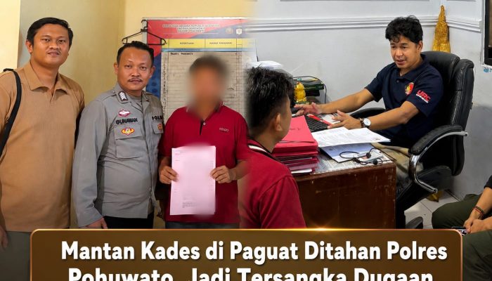 Mantan Kades di Paguat Ditahan Polres Pohuwato, Jadi Tersangka Dugaan Perbuatan Cabul terhadap Staf Desa