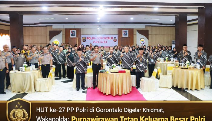 HUT ke-27 PP Polri di Gorontalo Digelar Khidmat, Wakapolda: Purnawirawan Tetap Keluarga Besar Polri