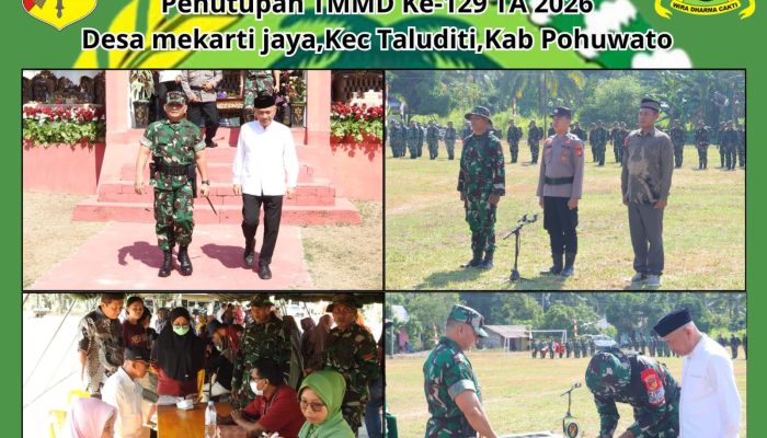 TMMD ke-129 Kodim Pohuwato Tuntas, Warga Taluditi Kini Nikmati Jalan, Air Bersih hingga Rumah Layak Huni