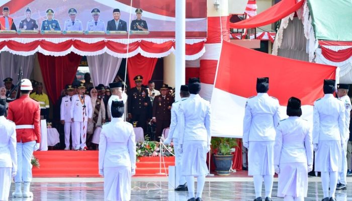 Bupati Saipul Pimpin Upacara HUT ke-81 RI di Pohuwato, Paskibraka Sukses Kibarkan Merah Putih