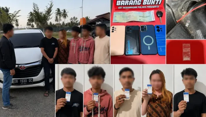 Lima Orang Diamankan di Pohuwato, Polisi Temukan Satu Sachet Diduga Sabu