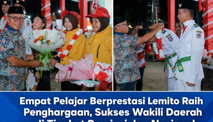 Empat Pelajar Berprestasi Lemito Raih Penghargaan, Sukses Wakili Daerah di Tingkat Provinsi dan Nasional
