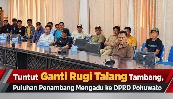Tuntut Ganti Rugi Talang Tambang, Puluhan Penambang Mengadu ke DPRD Pohuwato