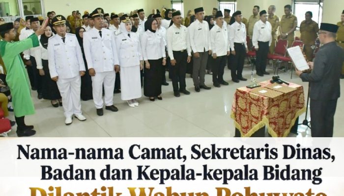 Daftar Lengkap 22 Pejabat Administrator yang Dilantik Wabup Pohuwato, Ada Camat Baru