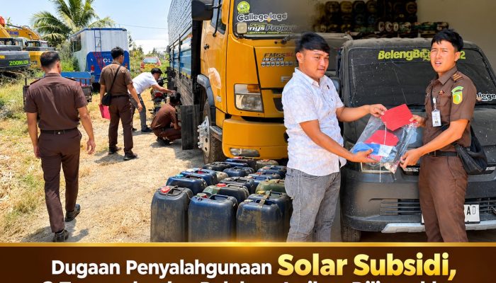 Dugaan Penyalahgunaan Solar Subsidi, 3 Tersangka dan Puluhan Jeriken Dilimpahkan