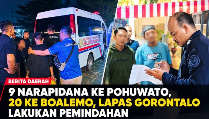 9 Narapidana ke Pohuwato, 20 ke Boalemo, Lapas Gorontalo Lakukan Pemindahan, Ini Alasannya