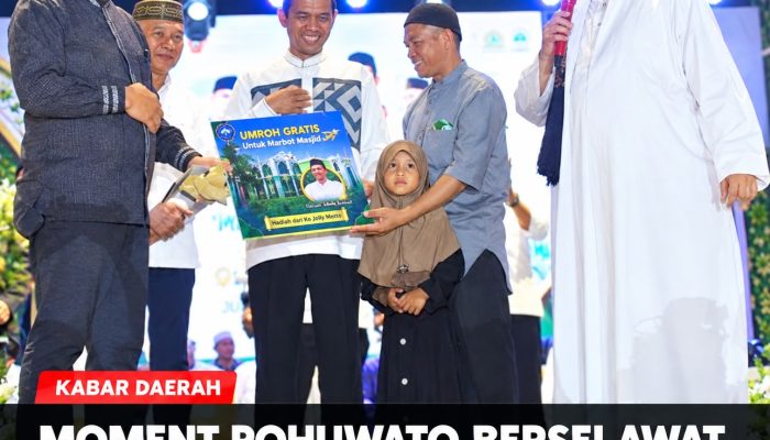 Momen Pohuwato Berselawat, Ko Jolly Motto Hadiahi Marbot Masjid Bonus Umrah