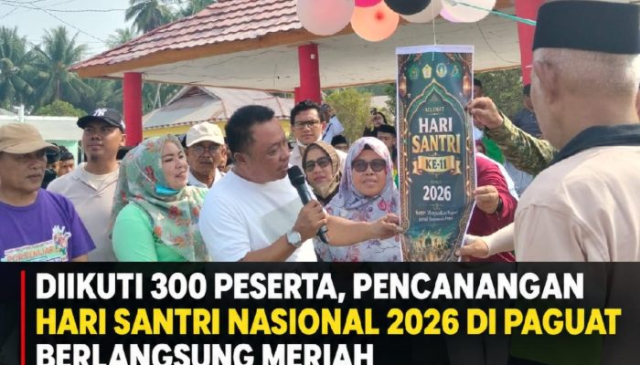 Diikuti 300 Peserta, Pencanangan Hari Santri Nasional 2026 di Paguat Berlangsung Meriah