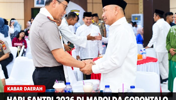 Hari Santri 2026 di Mapolda Gorontalo, Bupati Saipul Berharap Kerukunan Terus Terjaga