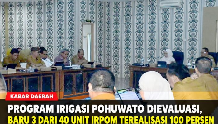 Program Irigasi Pohuwato Dievaluasi, Baru 3 dari 40 Unit IRPOM Terealisasi 100 Persen